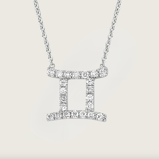 İkizler Burcu Pırlanta Kolye