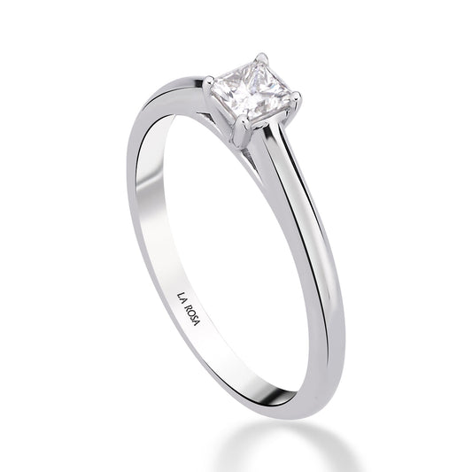 Prenses Kesim Tektaş Pırlanta Yüzük 0.30ct