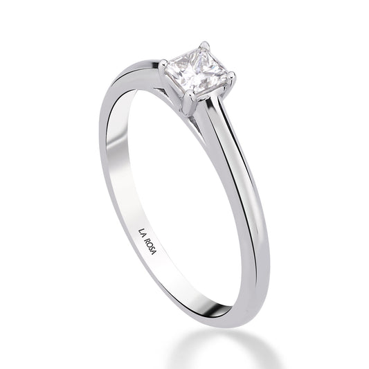 Prenses Kesim Tektaş Pırlanta Yüzük 0.52ct