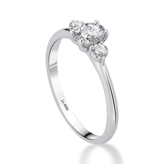 Üç Taş Pırlanta Tektaş Yüzük 0.40ct