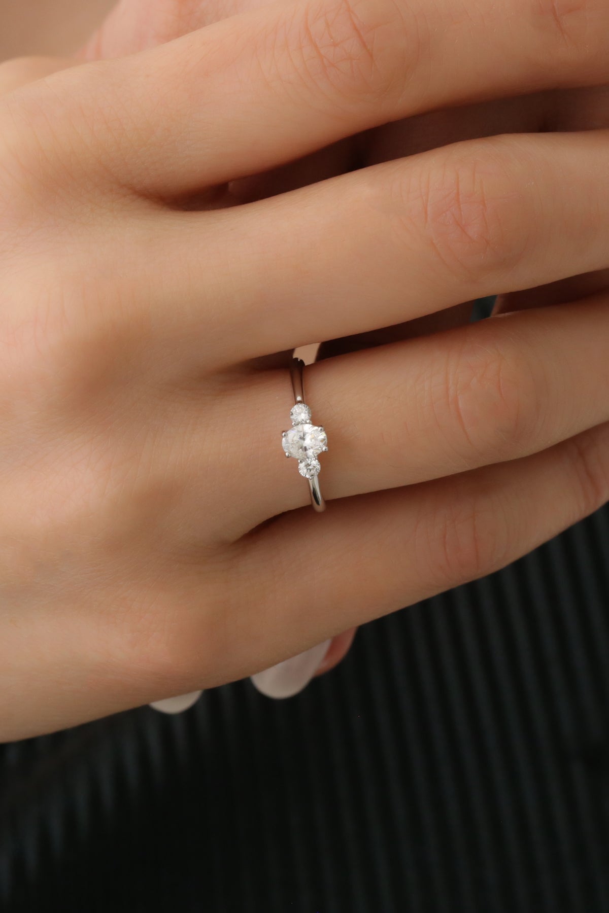 Üç Taş Pırlanta Tektaş Yüzük 0.40ct