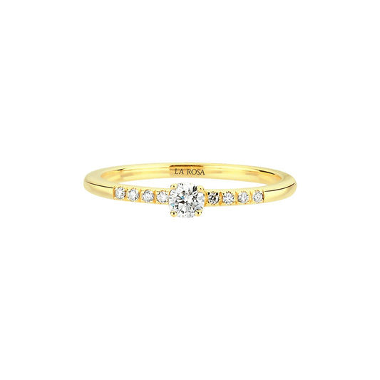 0.20ct Tektaş Pırlanta Minimal Altın Yüzük