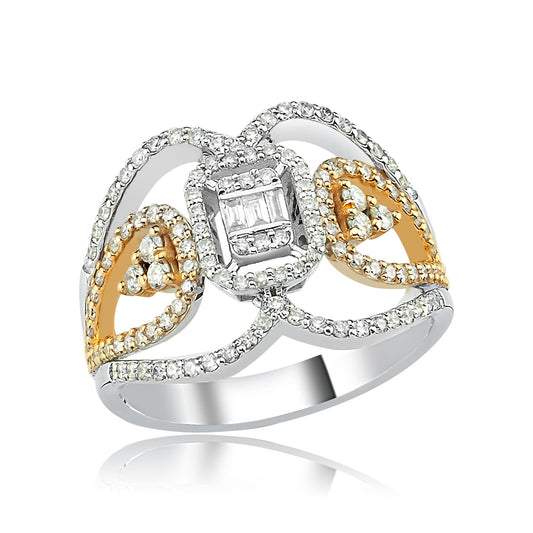 Sonsuz Döngü İhtişamı Baget Altın Yüzük