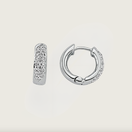 Zarif Dönüşüm Pırlanta Halka Küpe