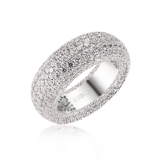 Sonsuzluk Parıltısı Tamtur Beyaz Altın Pırlanta Yüzük