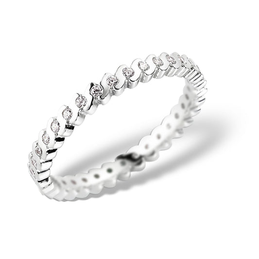 Venüs Beyaz Altın Tamtur Pırlanta Yüzük