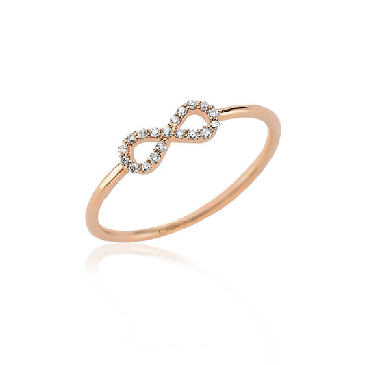 Sonsuzluk Pırlanta Rose Altın Yüzük