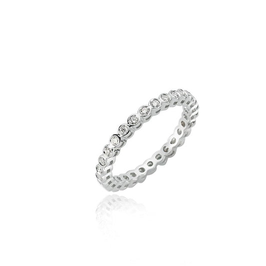 Sonsuz Zarafet Beyaz Altın Pırlanta Yüzük