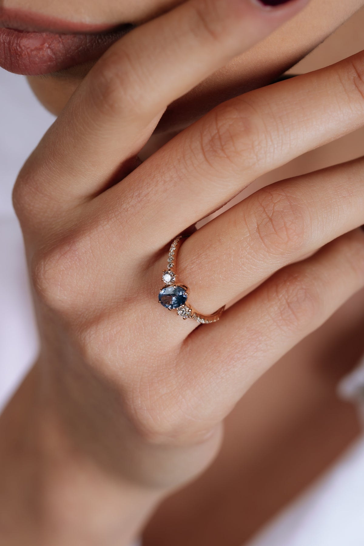 Royal Topaz Pırlanta Rose Altın Yüzük