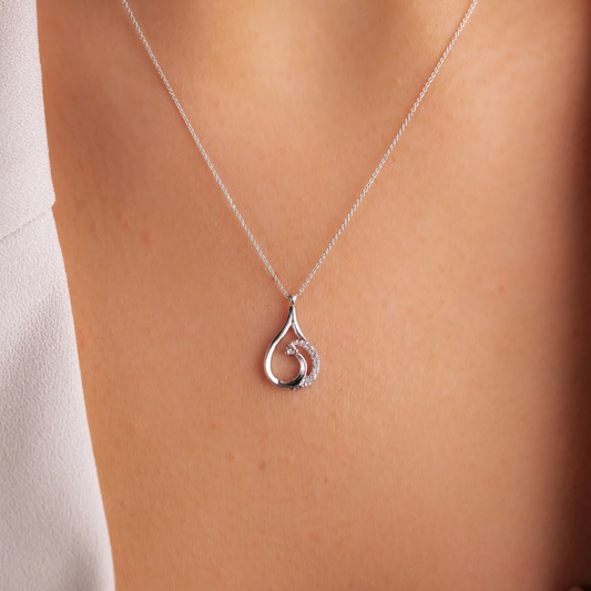 Damla Parıltısı Pırlanta Kolye