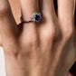 Oval Topaz ve Pırlanta Beyaz Altın Yüzük