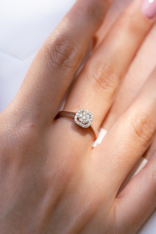 Halo Pırlanta Nişan Yüzüğü