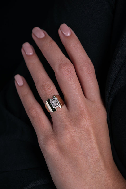 Zarif Vadi Baget Pırlanta Yüzük